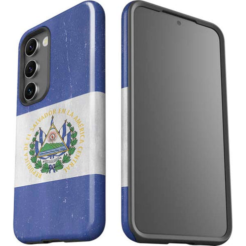 El Salvador Flag Distressed Galaxy S23 Pro Case